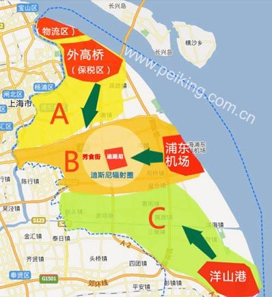 中国（上海）自由贸易试验区地图
